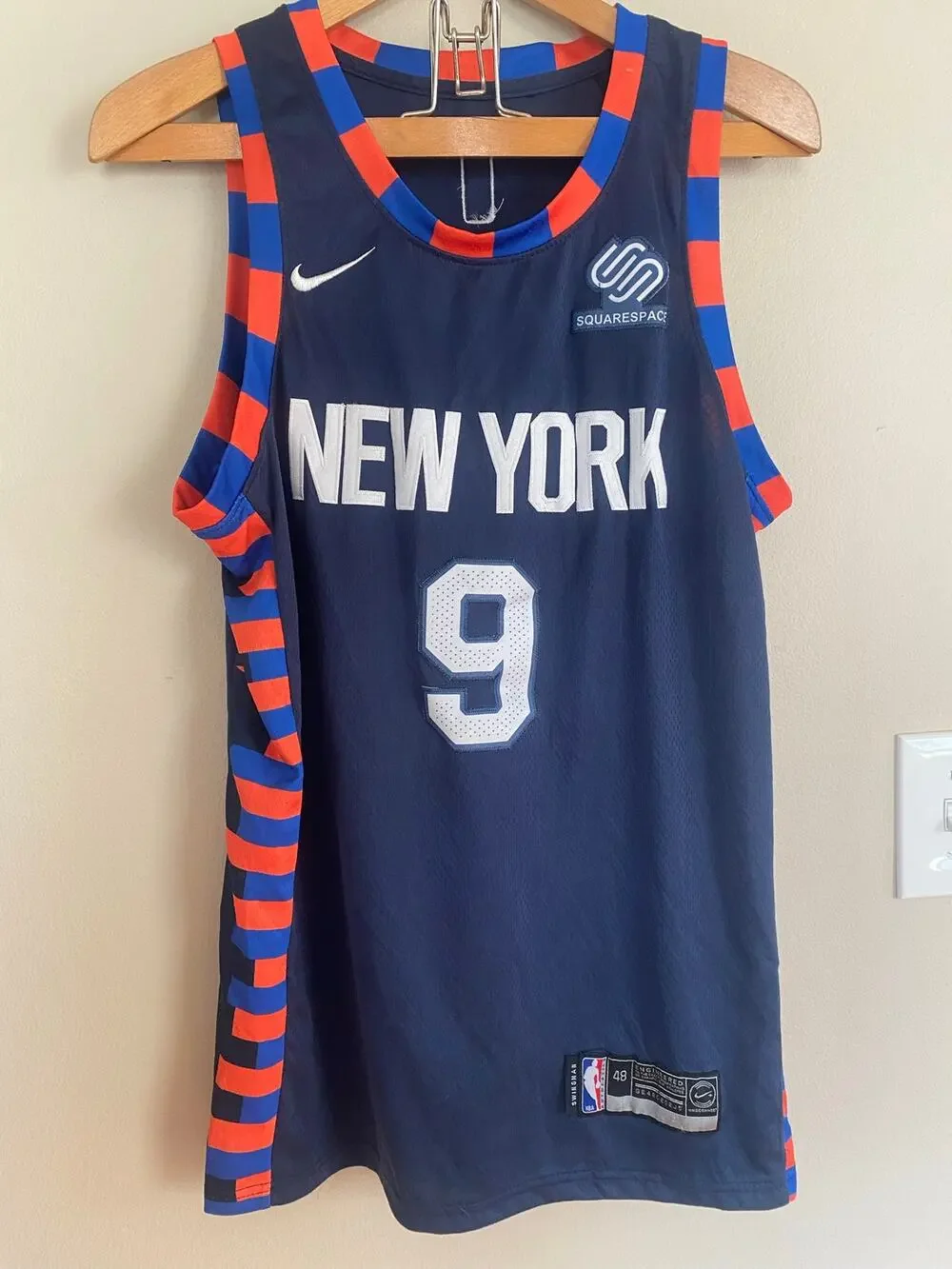 RJ Barrett New York Knicks City Edition Jersey Nike Squarespace 48/ L Swingman